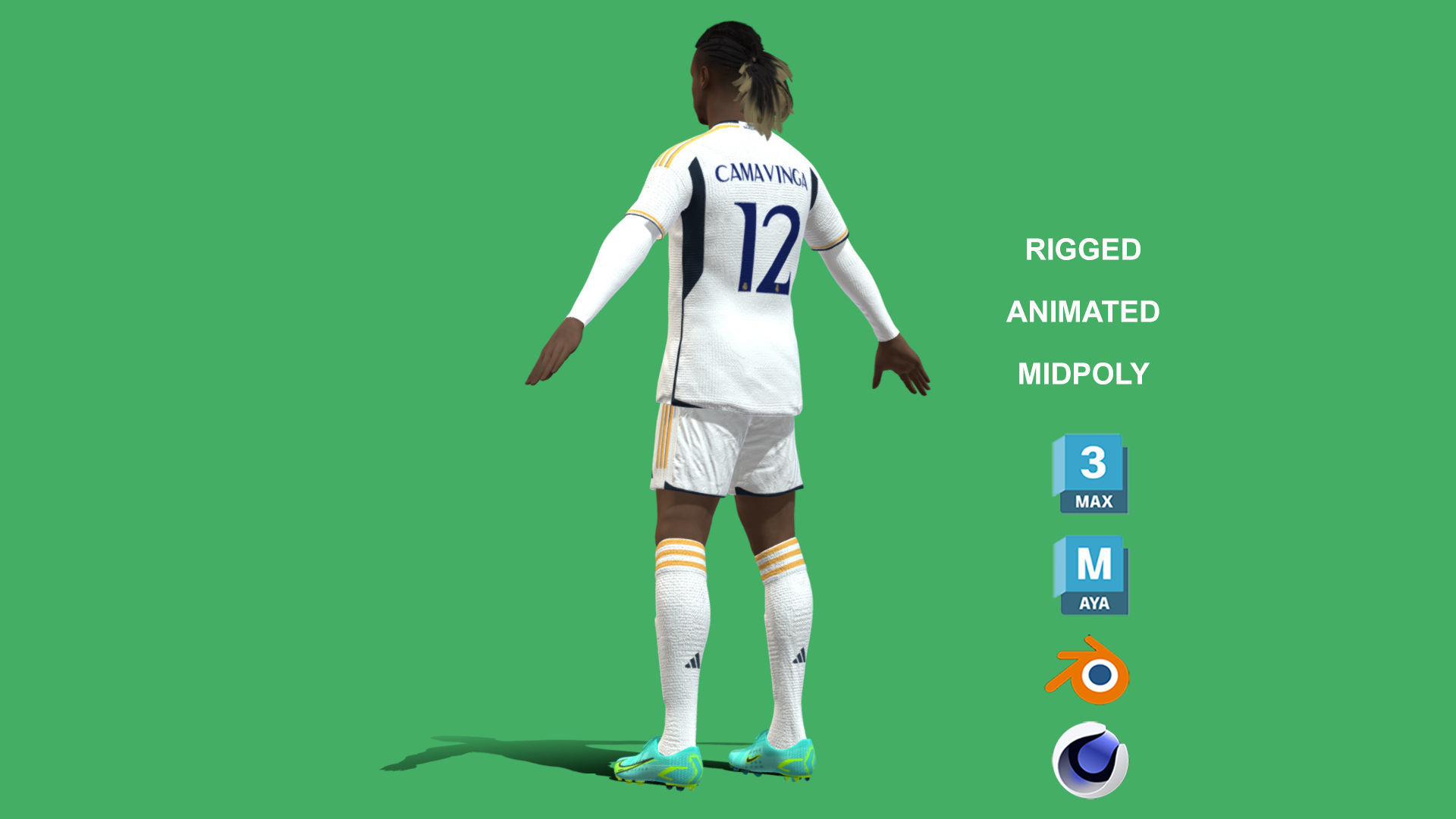 3D Rigged Eduardo Camavinga Real Madrid 2024 3D model_10