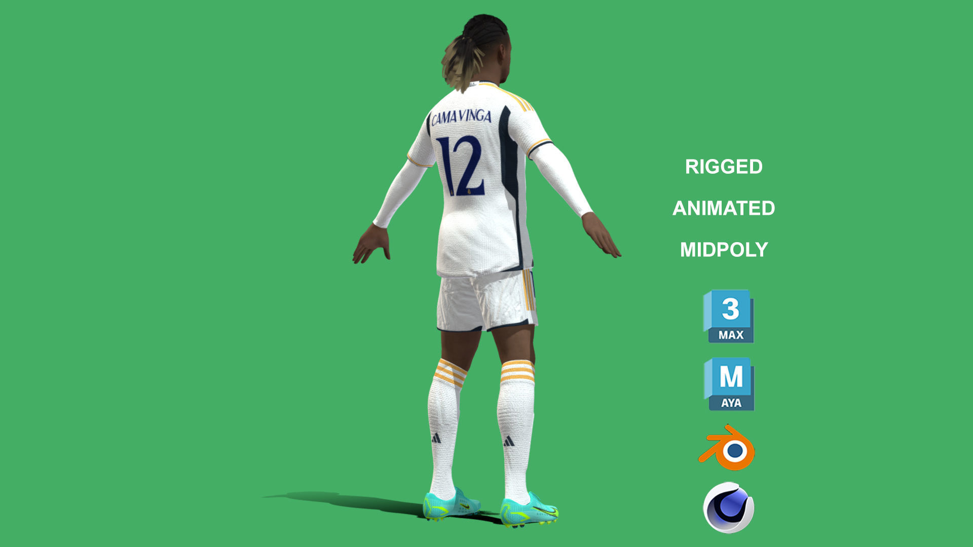 3D Rigged Eduardo Camavinga Real Madrid 2024 3D model_8