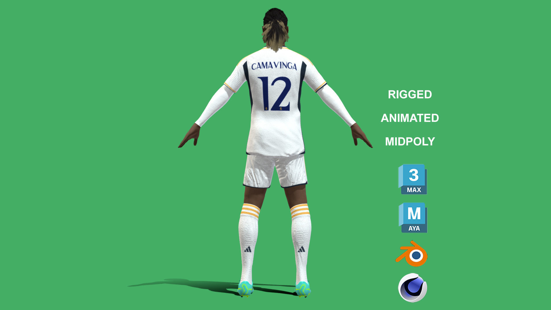 3D Rigged Eduardo Camavinga Real Madrid 2024 3D model_9
