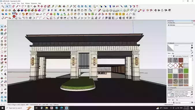 Art deco gate house 3d model