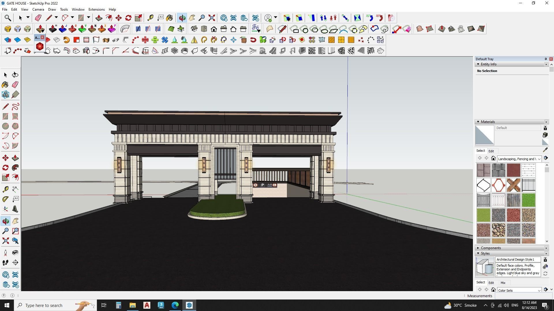 Art deco gate house 3d model 3D model_5