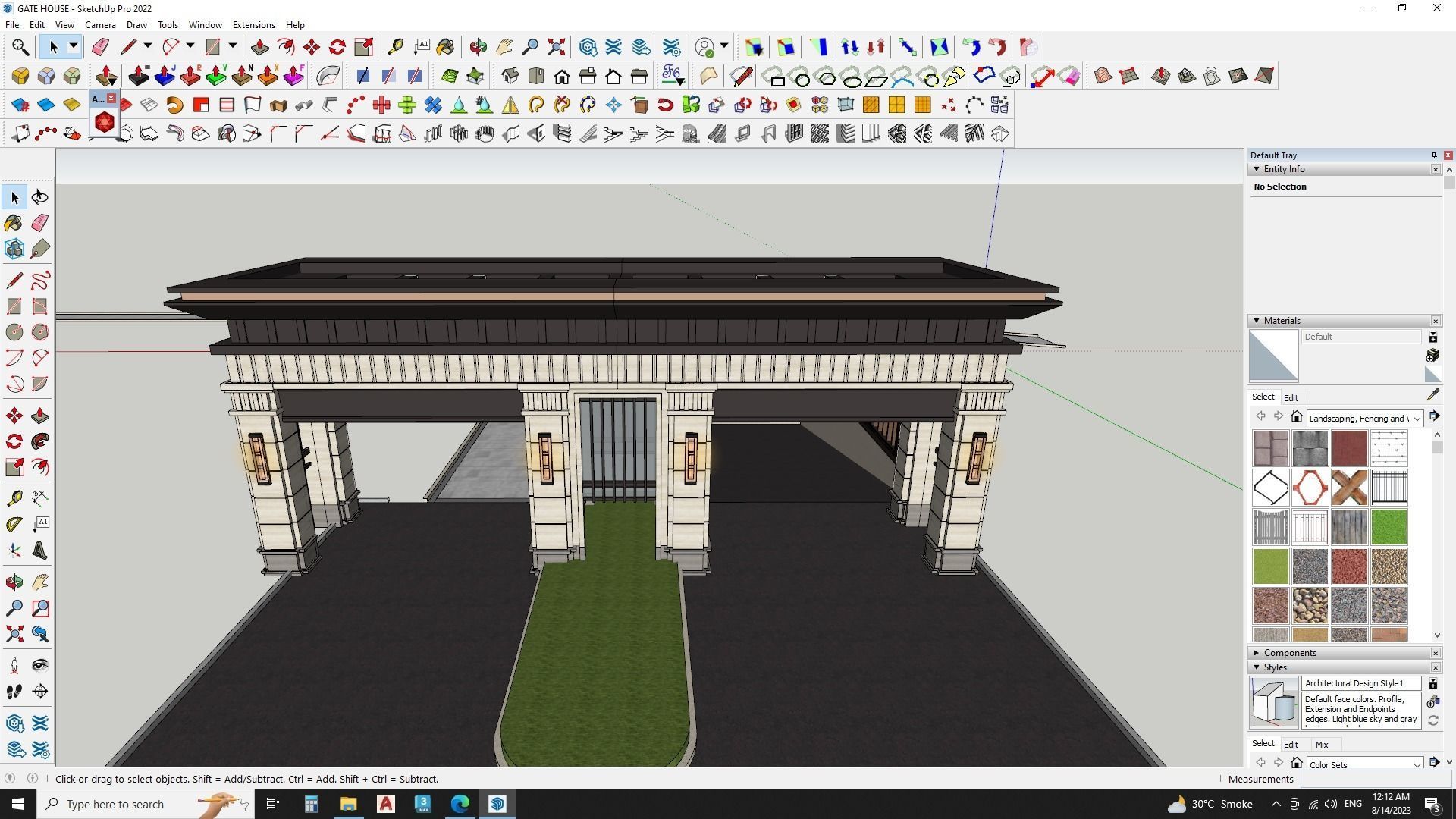 Art deco gate house 3d model 3D model_7