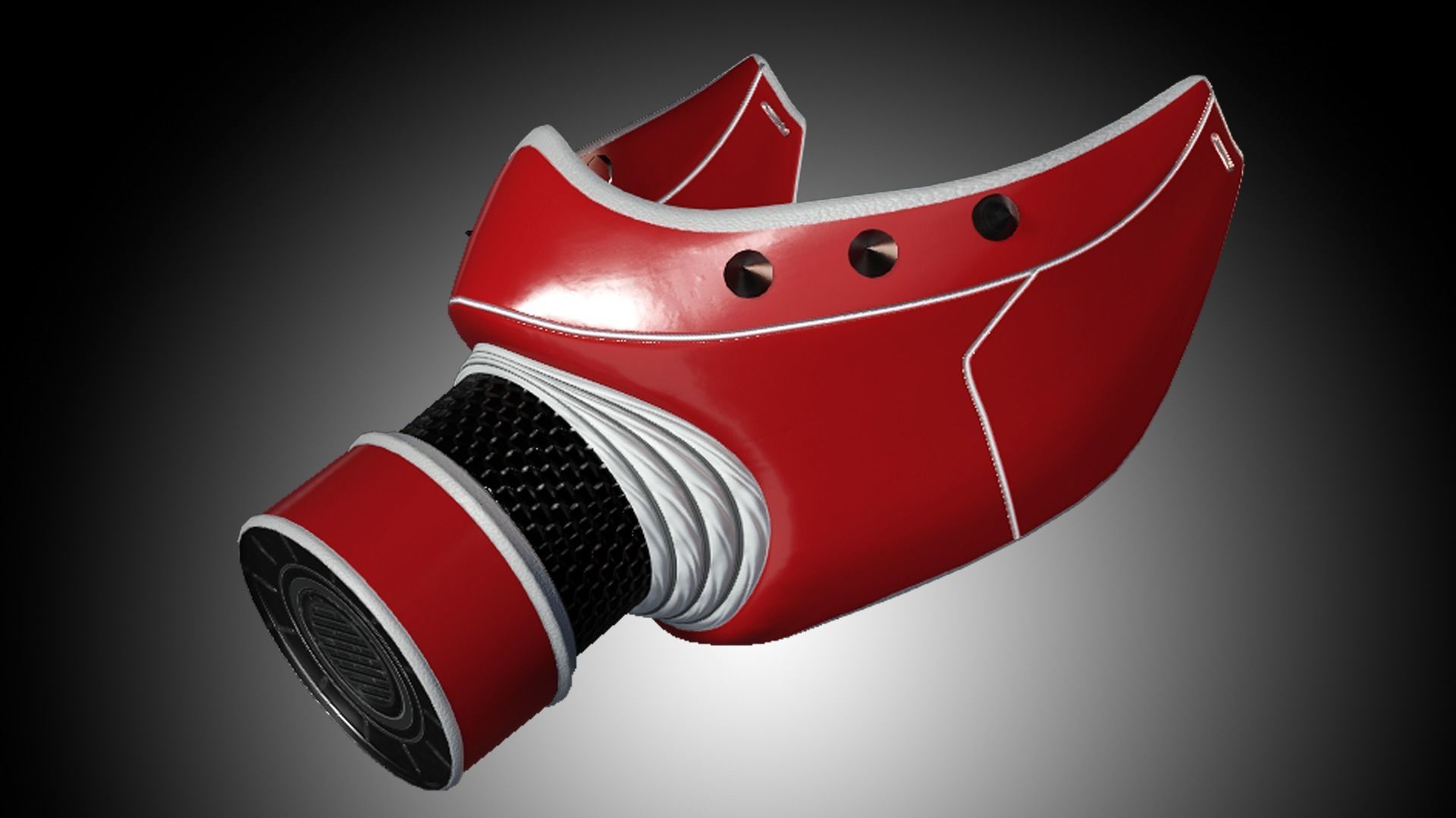 3D Gaming Asset - Cyborg City Mask-A Low-poly 3D model_1