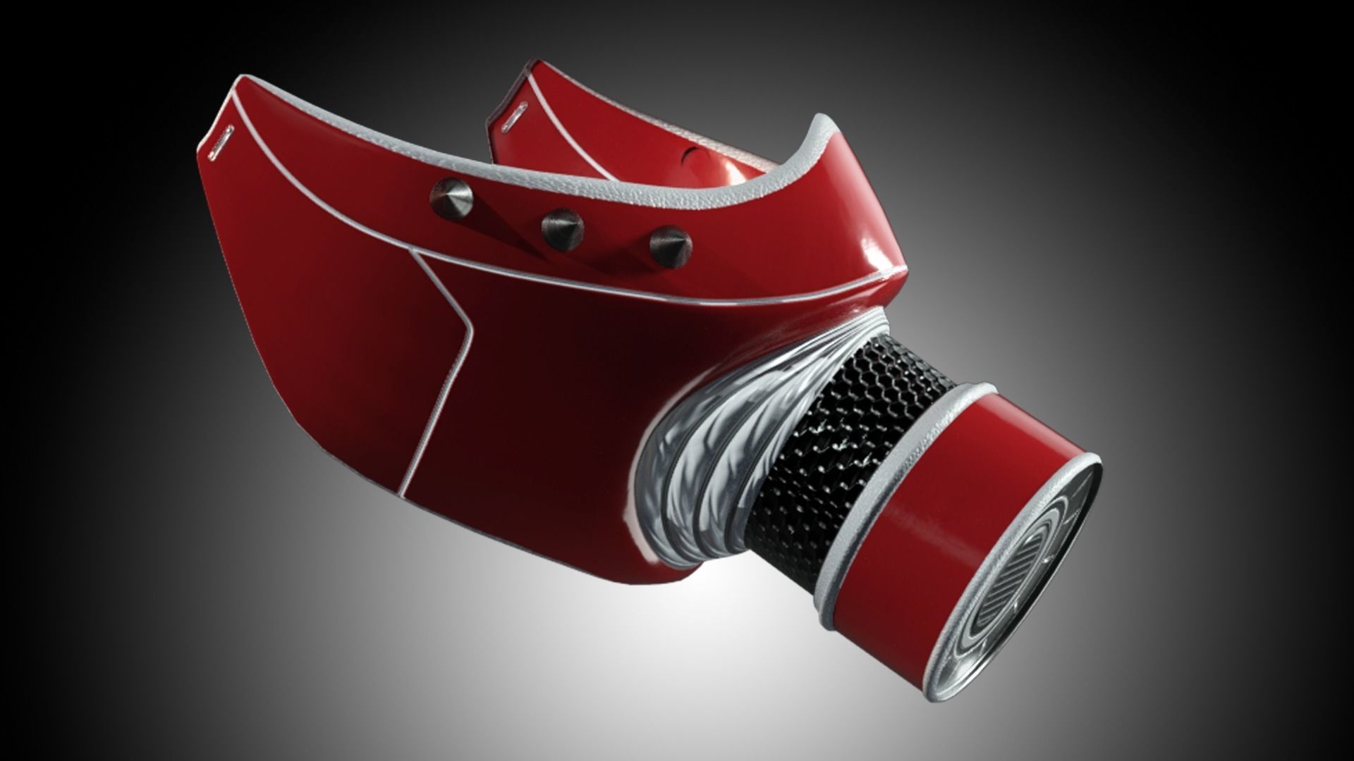 3D Gaming Asset - Cyborg City Mask-A Low-poly 3D model_3