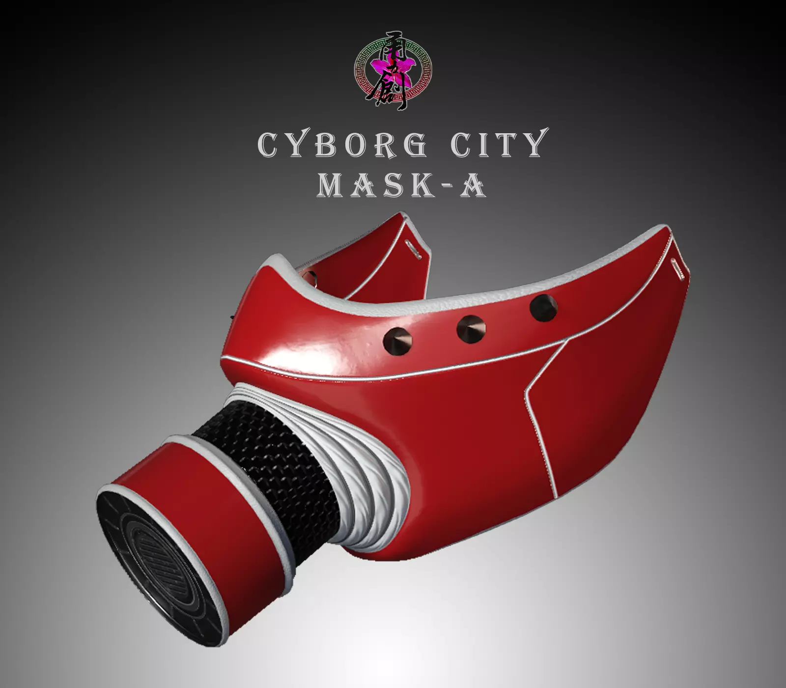 3D Gaming Asset - Cyborg City Mask-A Low-poly 3D model_0