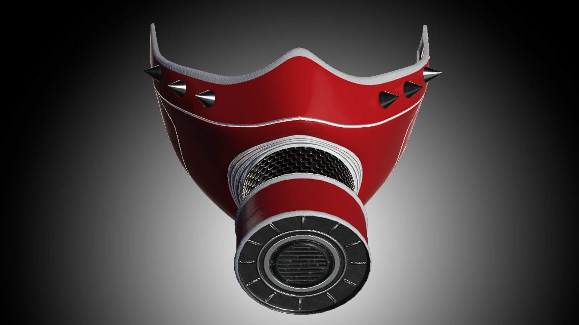 3D Gaming Asset - Cyborg City Mask-A Low-poly 3D model_2