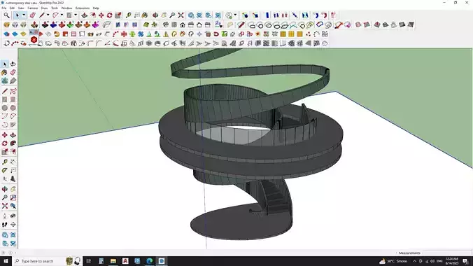 Contemporary staircase 3d model