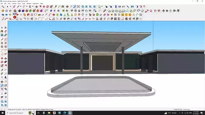 Art deco gate house 3d model