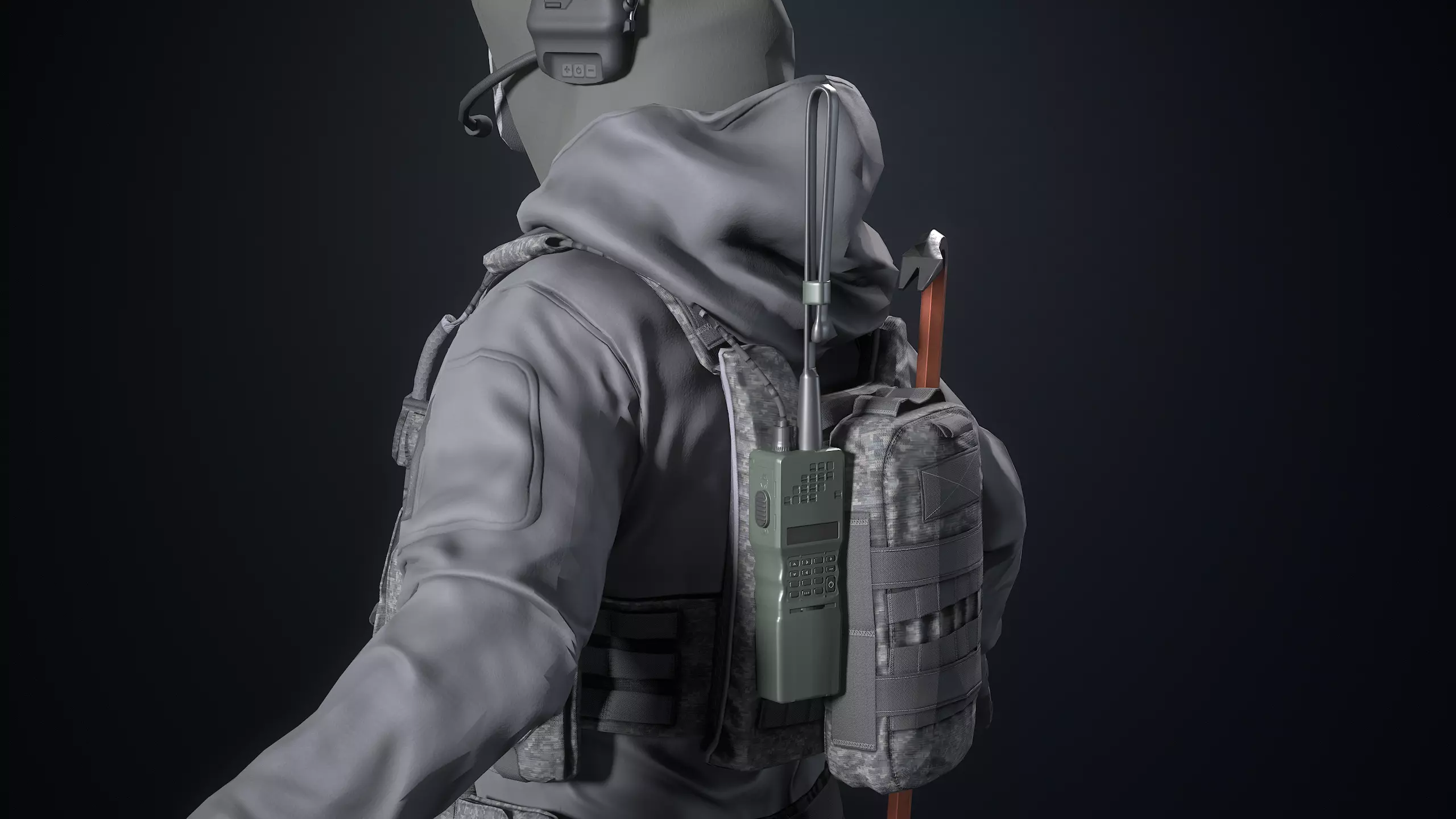 Assault Soldier Low-poly 3D model_6