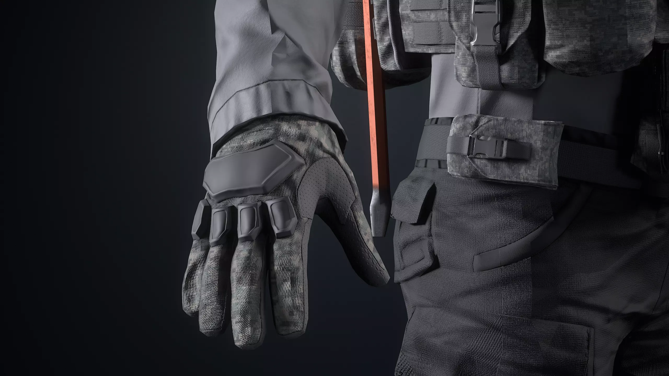 Assault Soldier Low-poly 3D model_8