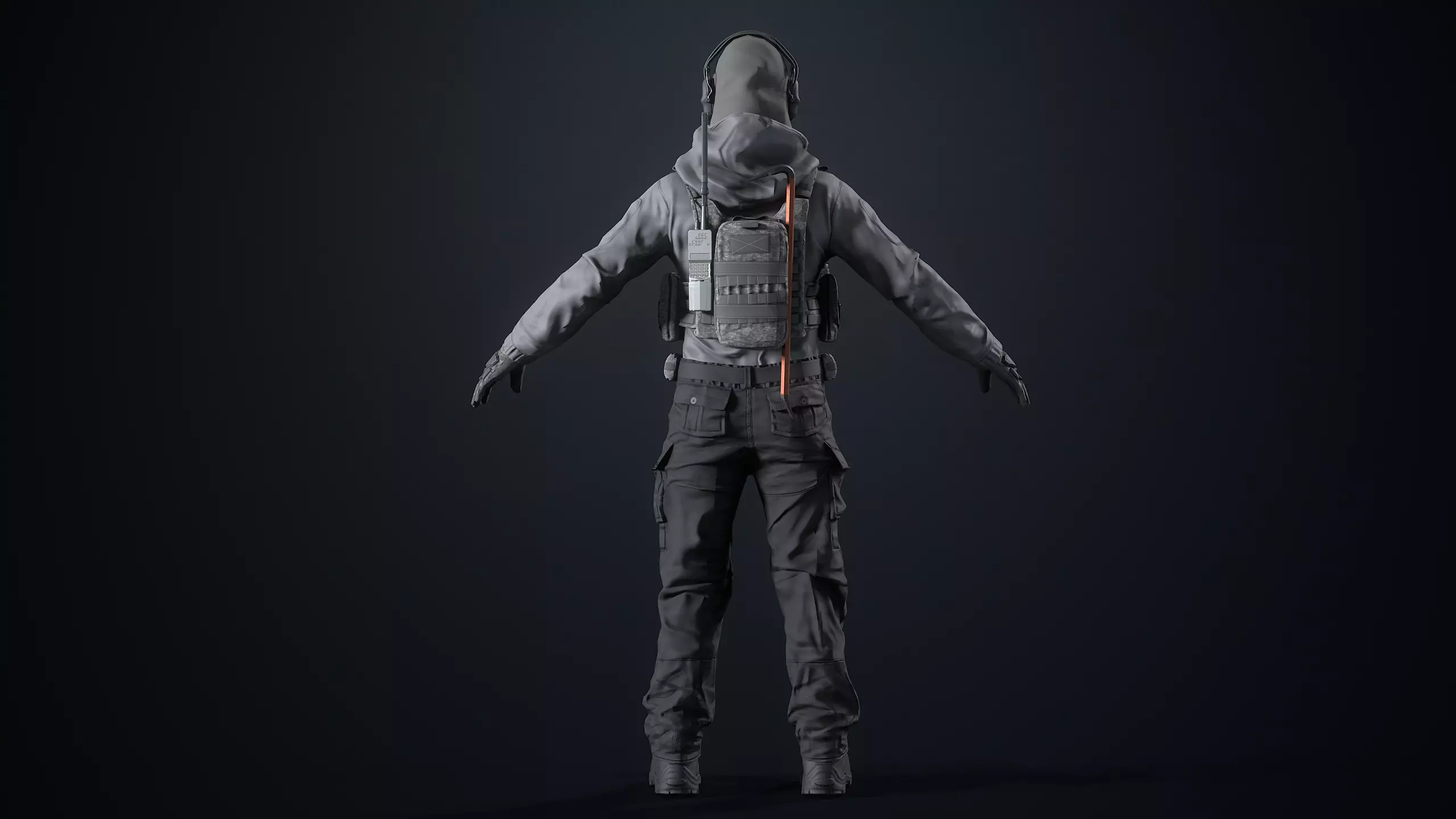 Assault Soldier Low-poly 3D model_2