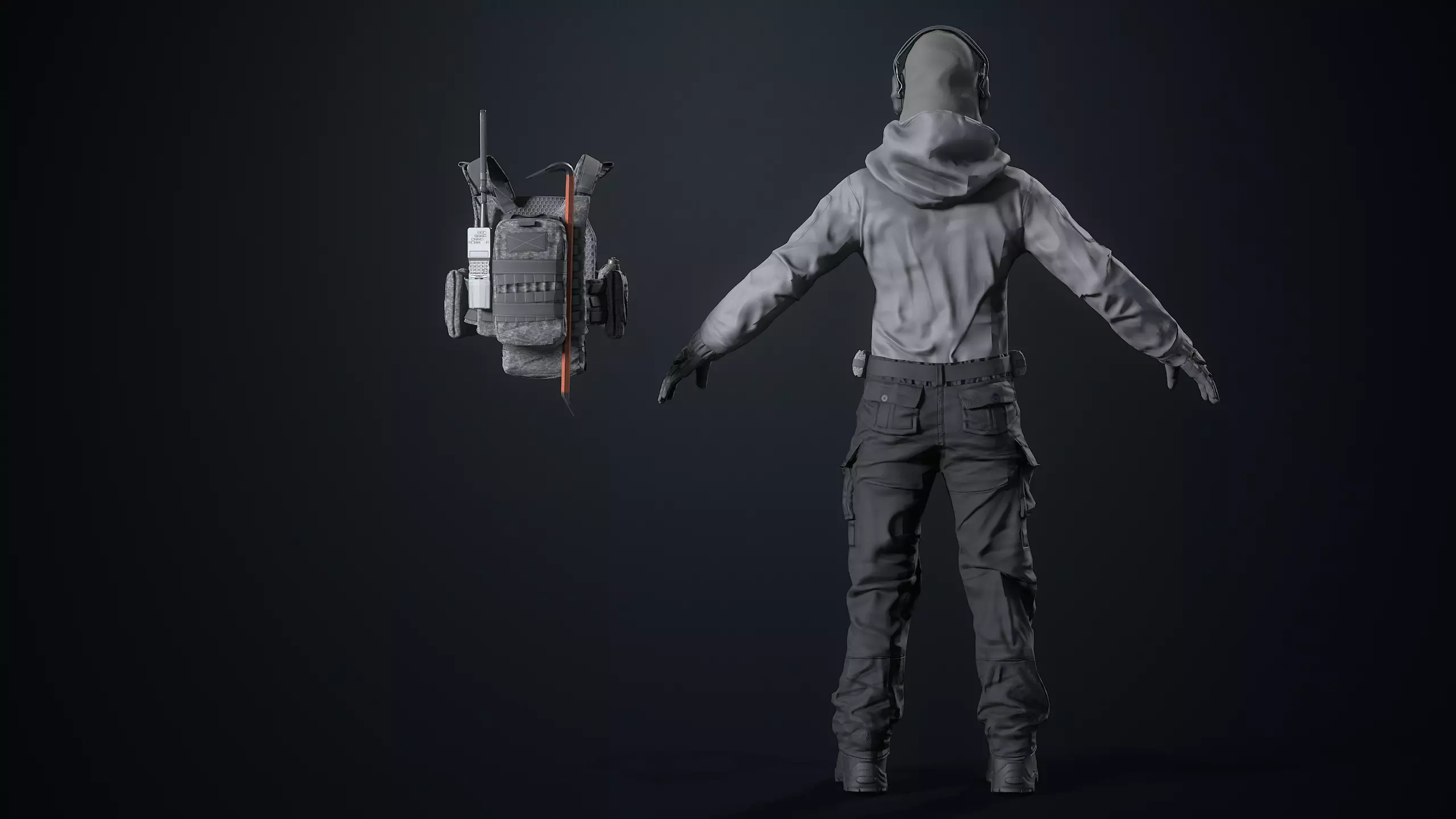 Assault Soldier Low-poly 3D model_11