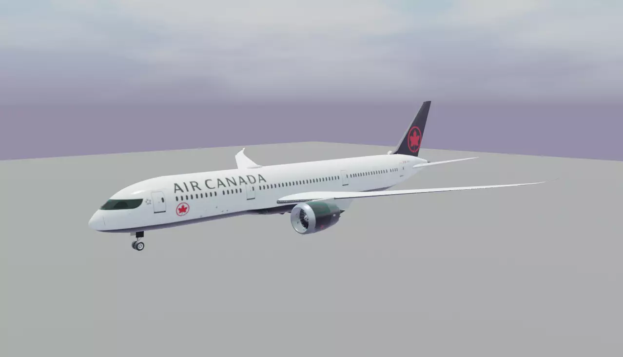 Air Canada Boeing 787-9 Dreamliner Low-poly 3D model