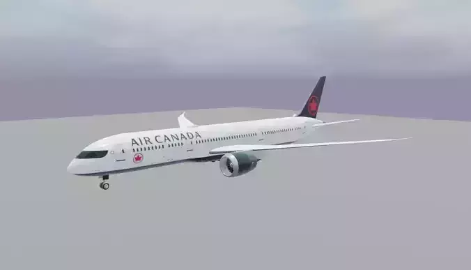 Air Canada Boeing 787-9 Dreamliner Low-poly 3D model