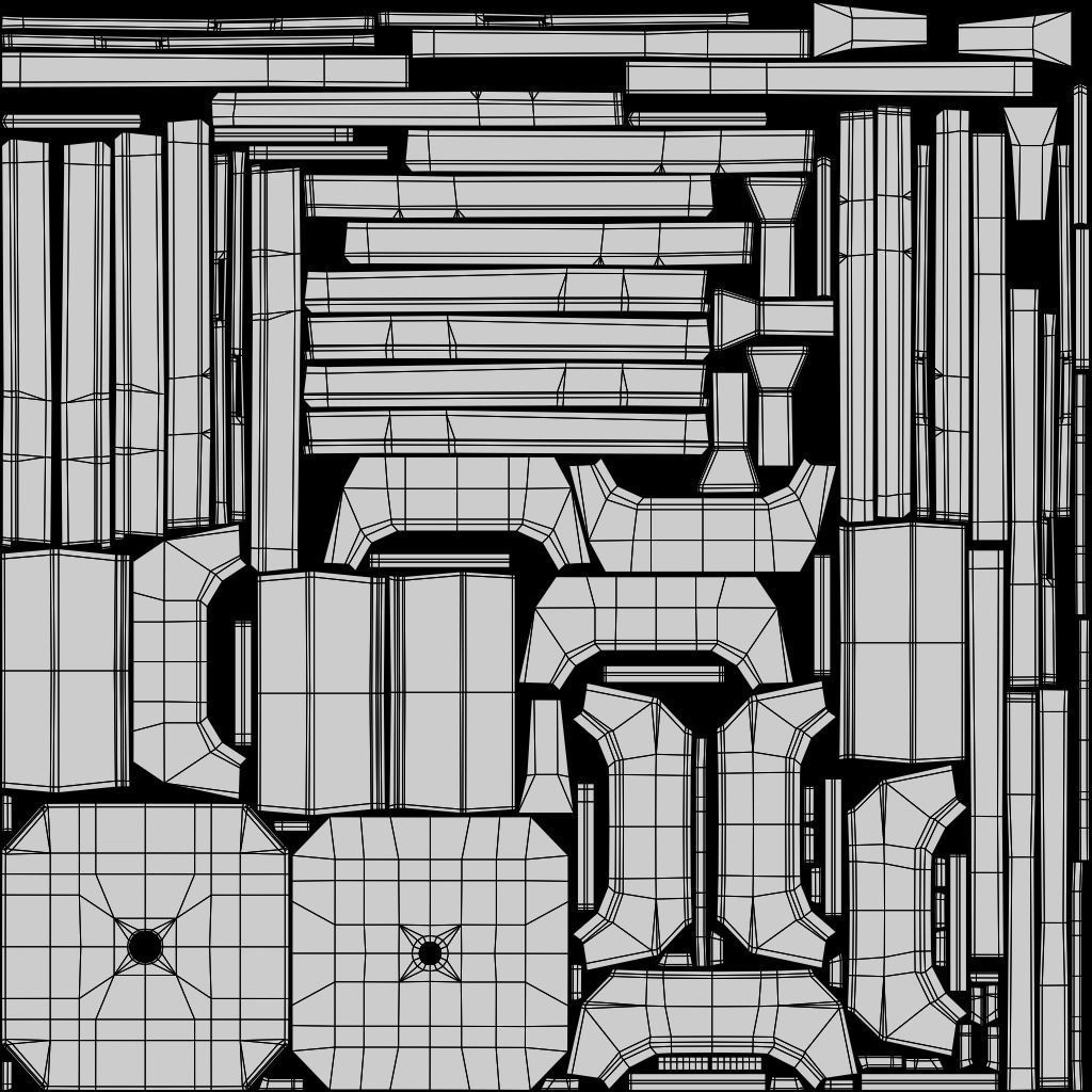 Stackable Plastic Stool Low-poly 3D model_26