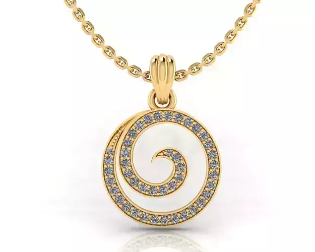 Round  stone Pendant