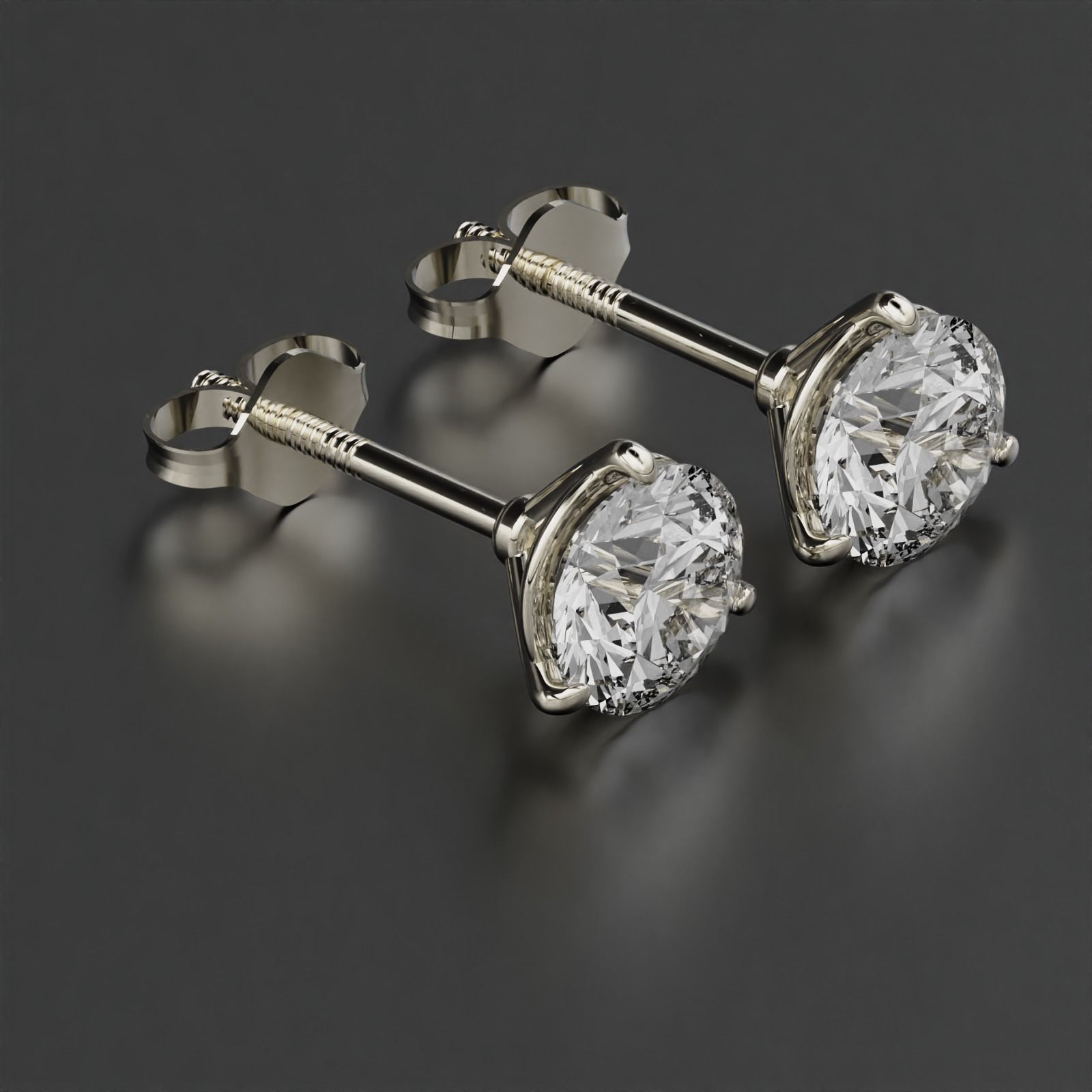 Round Stud Earring 3D print model_8