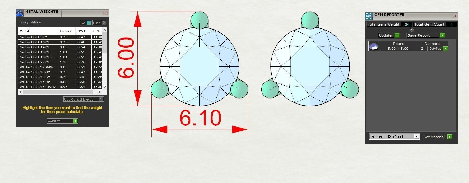 Round Stud Earring 3D print model_9