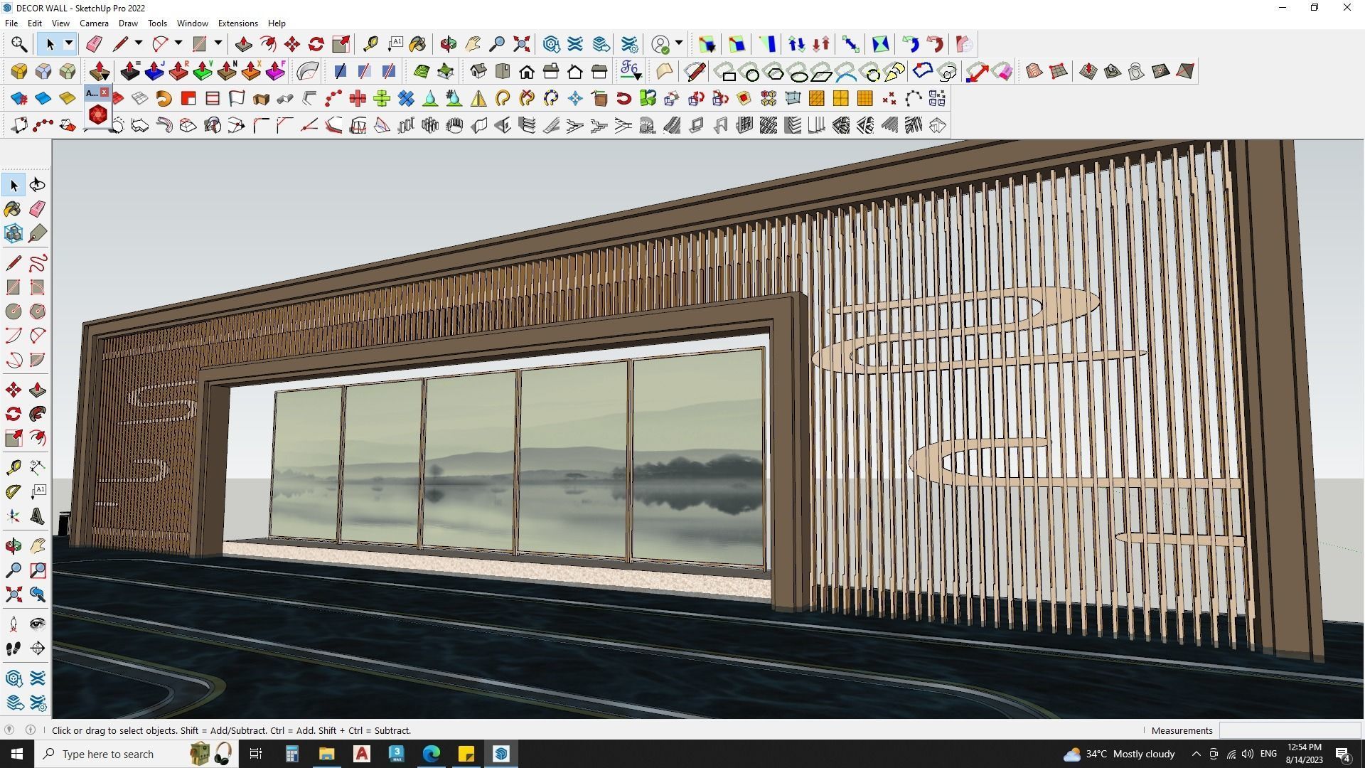 3d model of decor wall 3D model_1