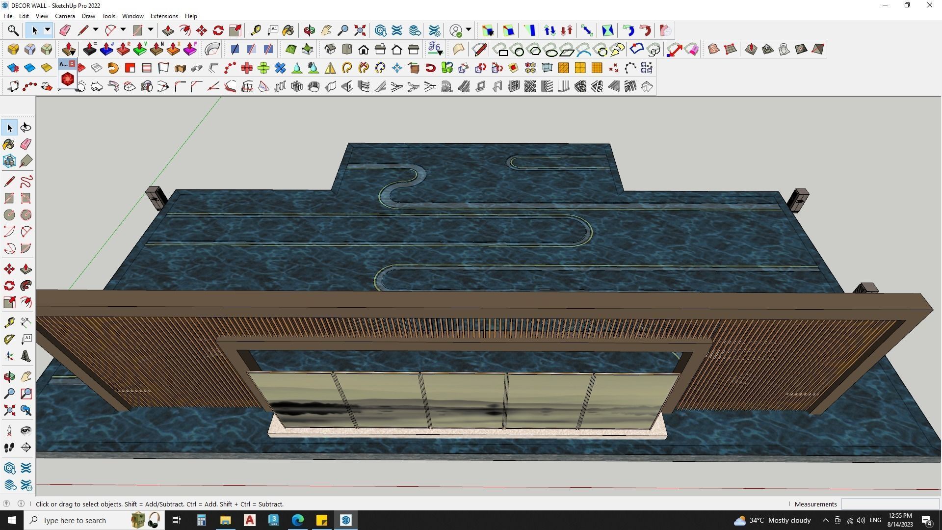 3d model of decor wall 3D model_4