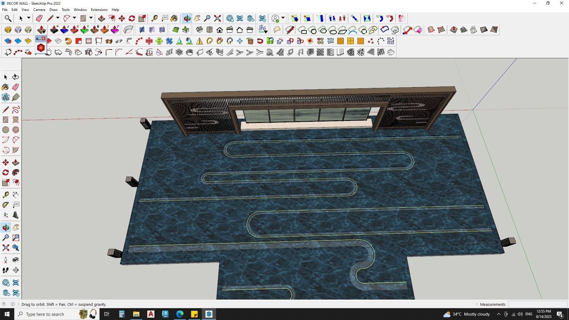 3d model of decor wall 3D model_3
