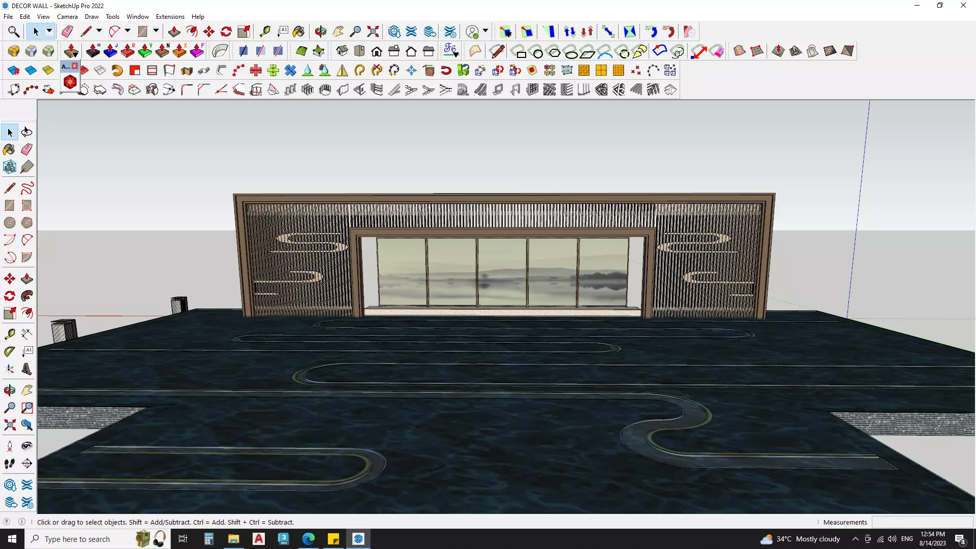 3d model of decor wall 3D model_0