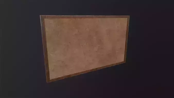 Corkboard 3D Model Low-poly 3D model