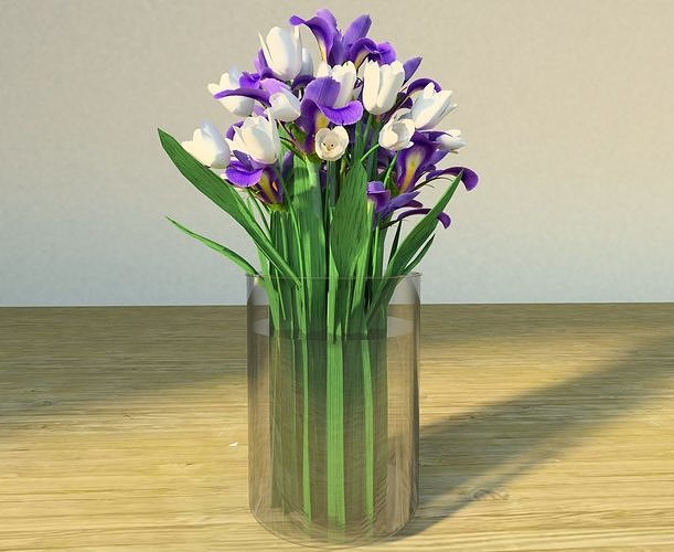 Flowers in vase 3D model