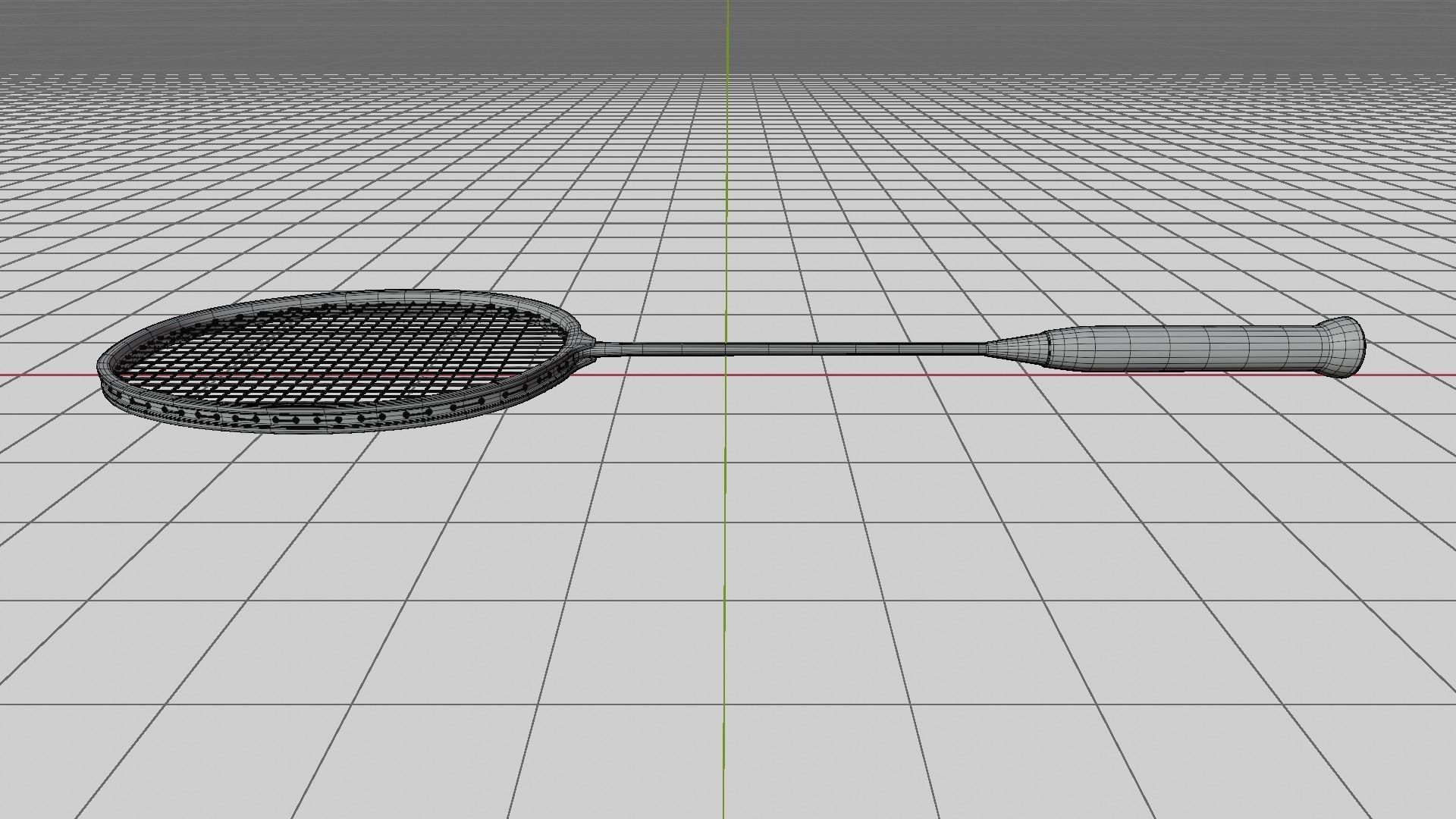 Badminton Racket 3D model_17
