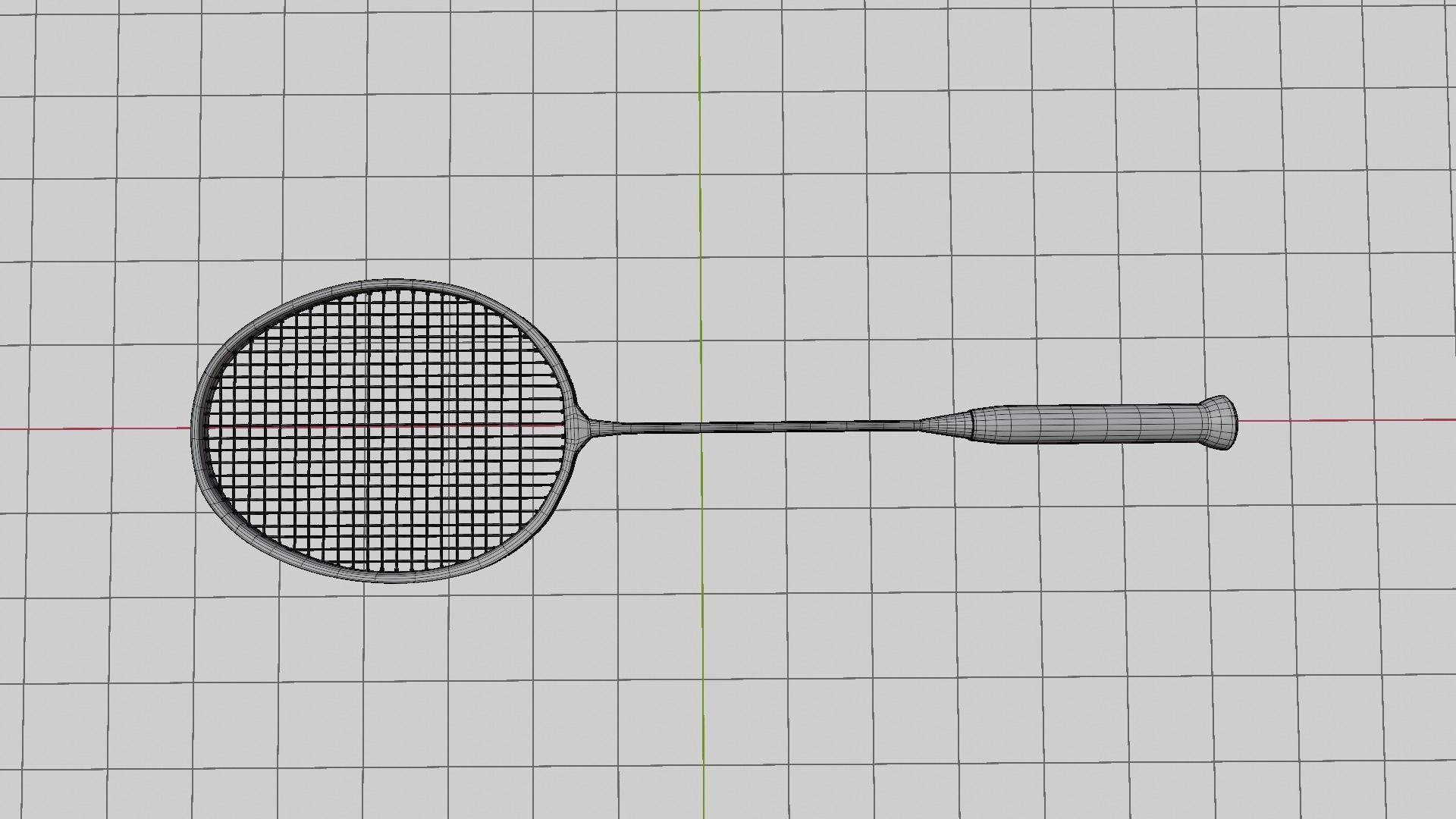 Badminton Racket 3D model_18
