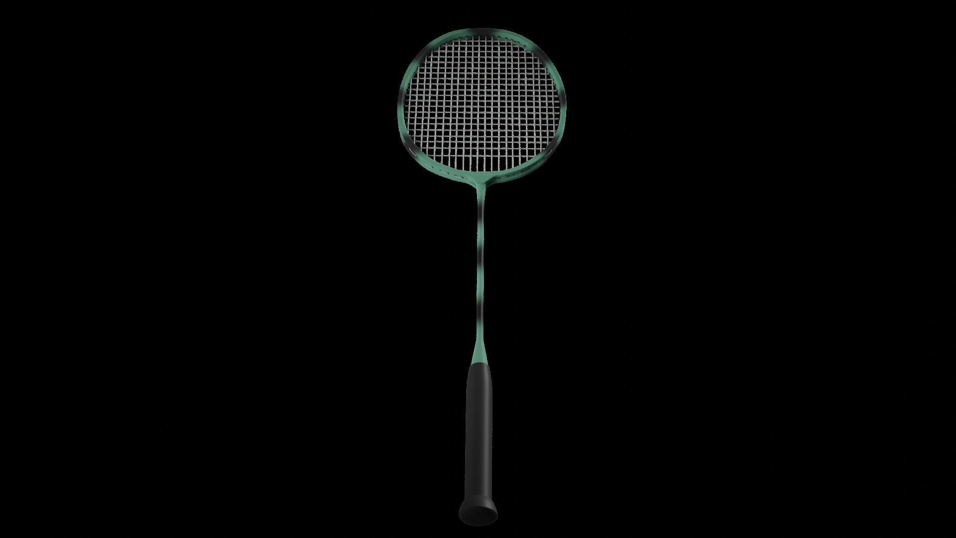 Badminton Racket 3D model_1