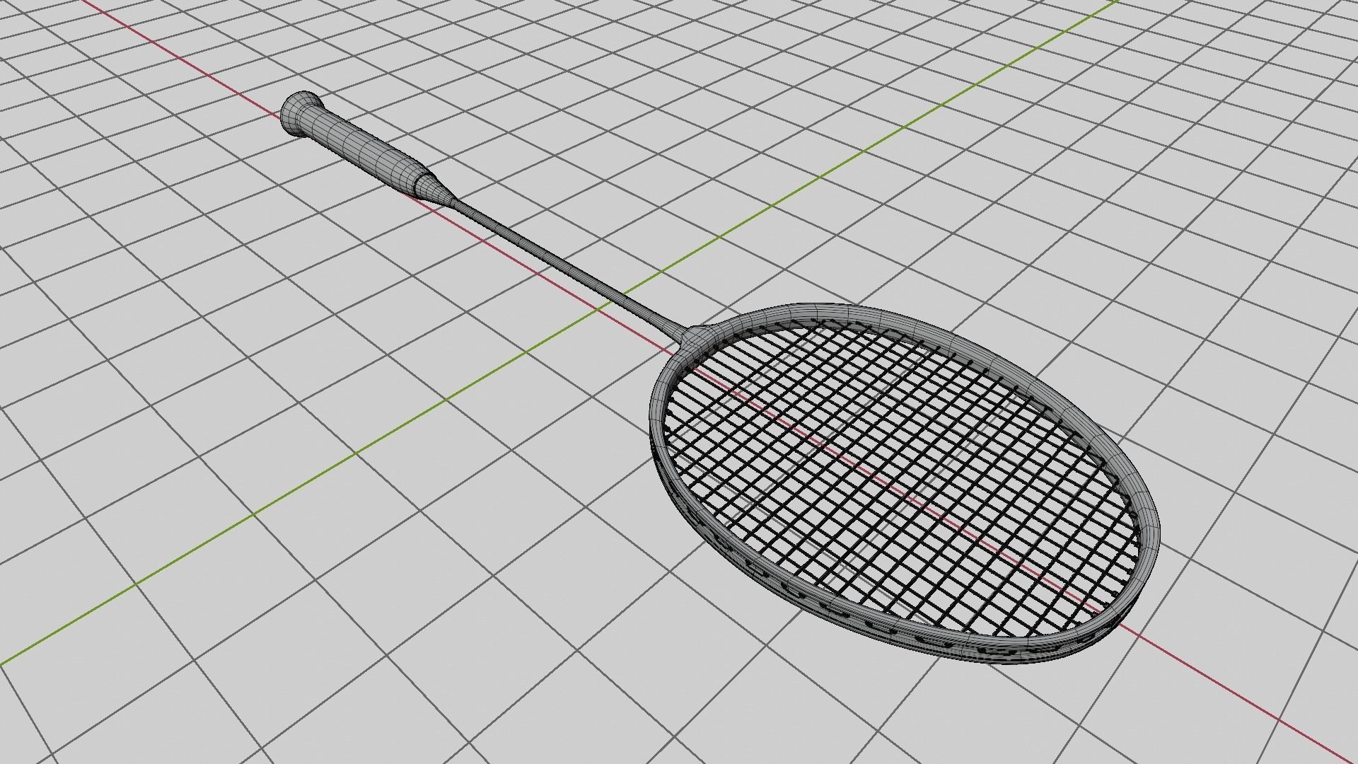 Badminton Racket 3D model_14