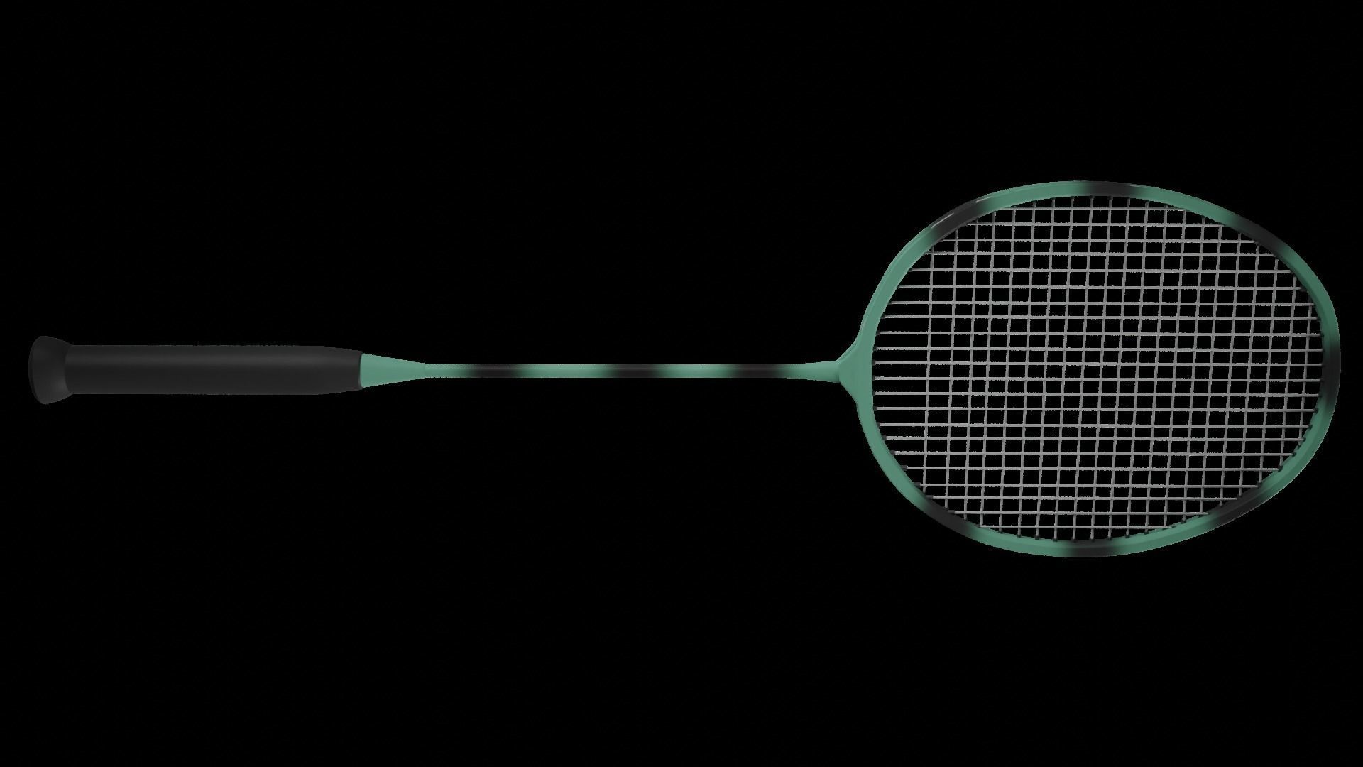 Badminton Racket 3D model_8