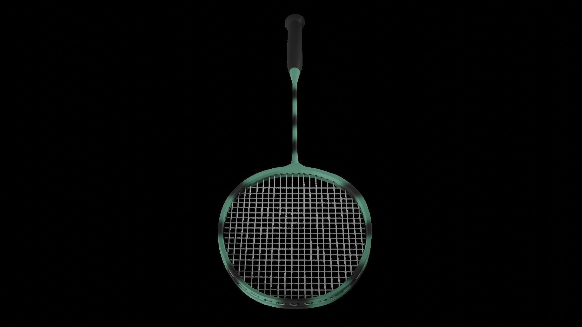 Badminton Racket 3D model_5