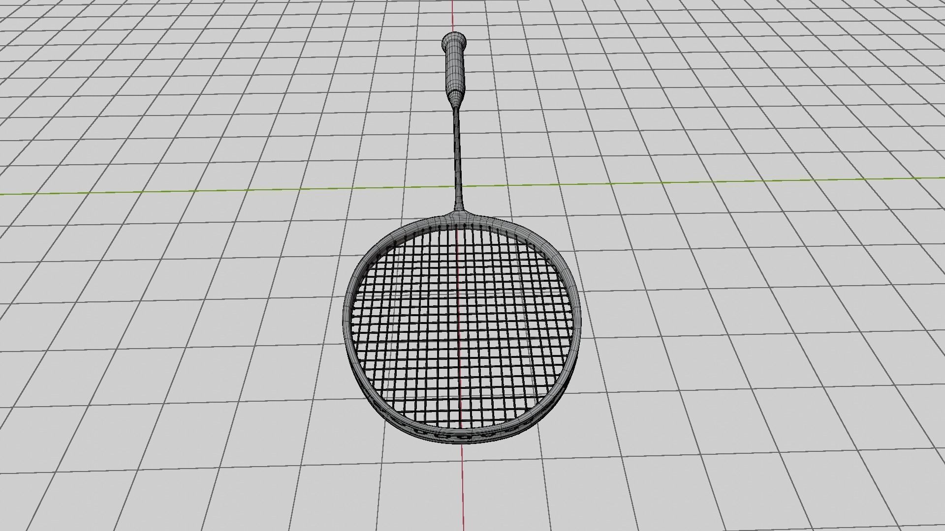 Badminton Racket 3D model_15