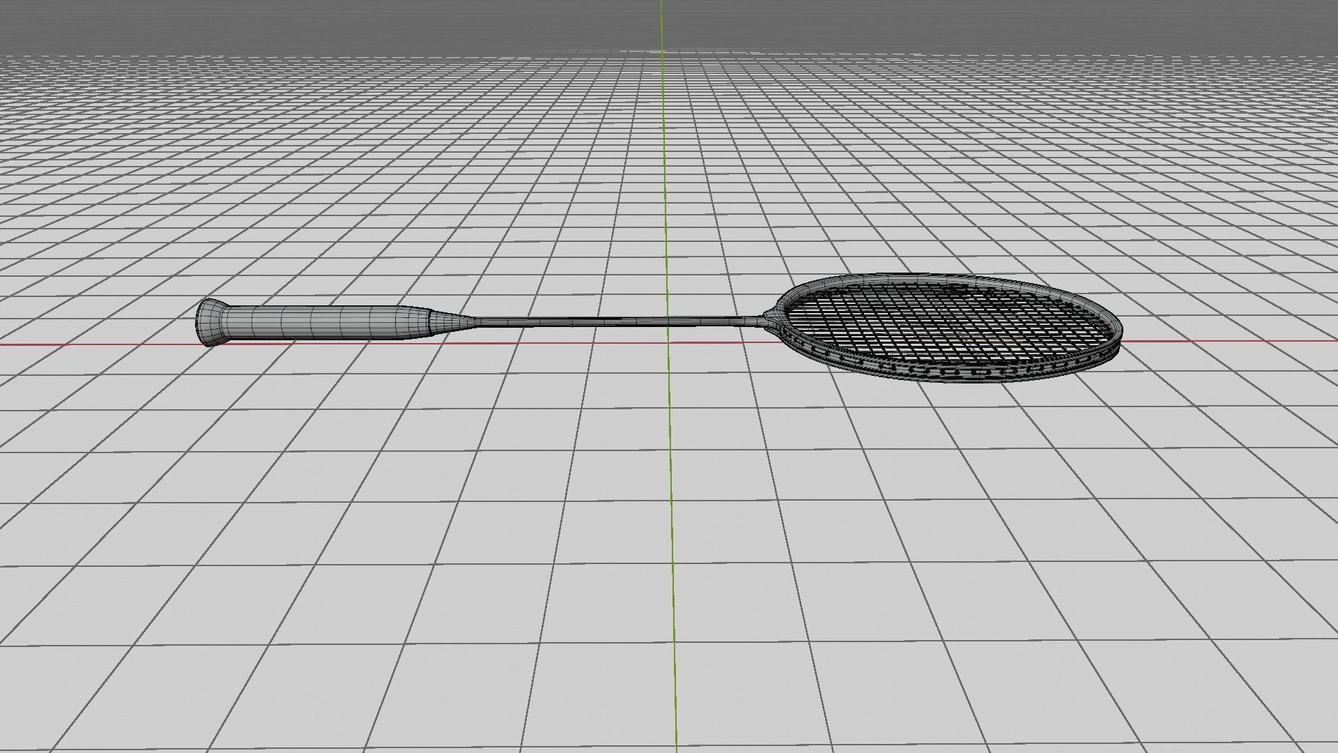 Badminton Racket 3D model_13