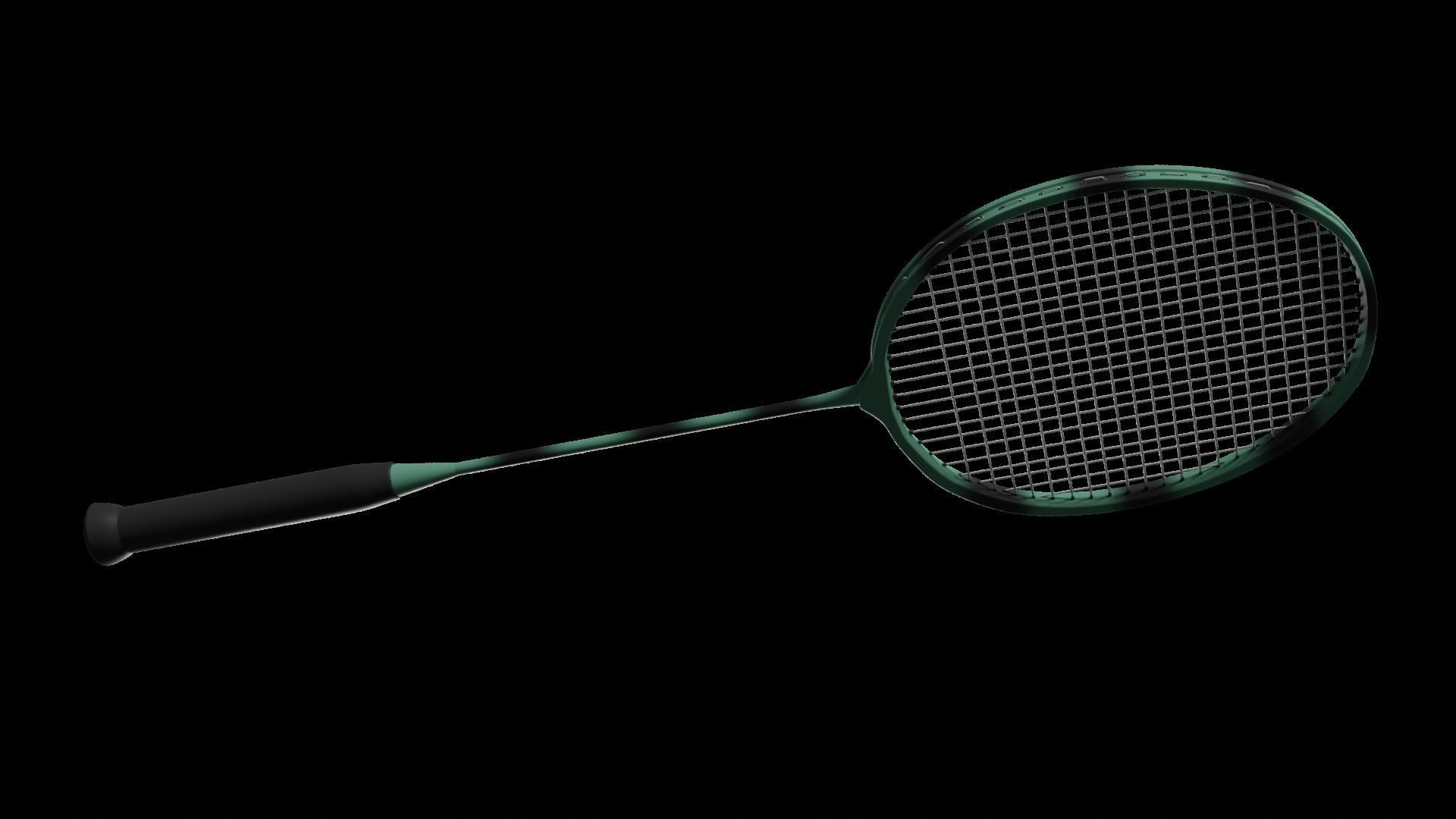 Badminton Racket 3D model_9