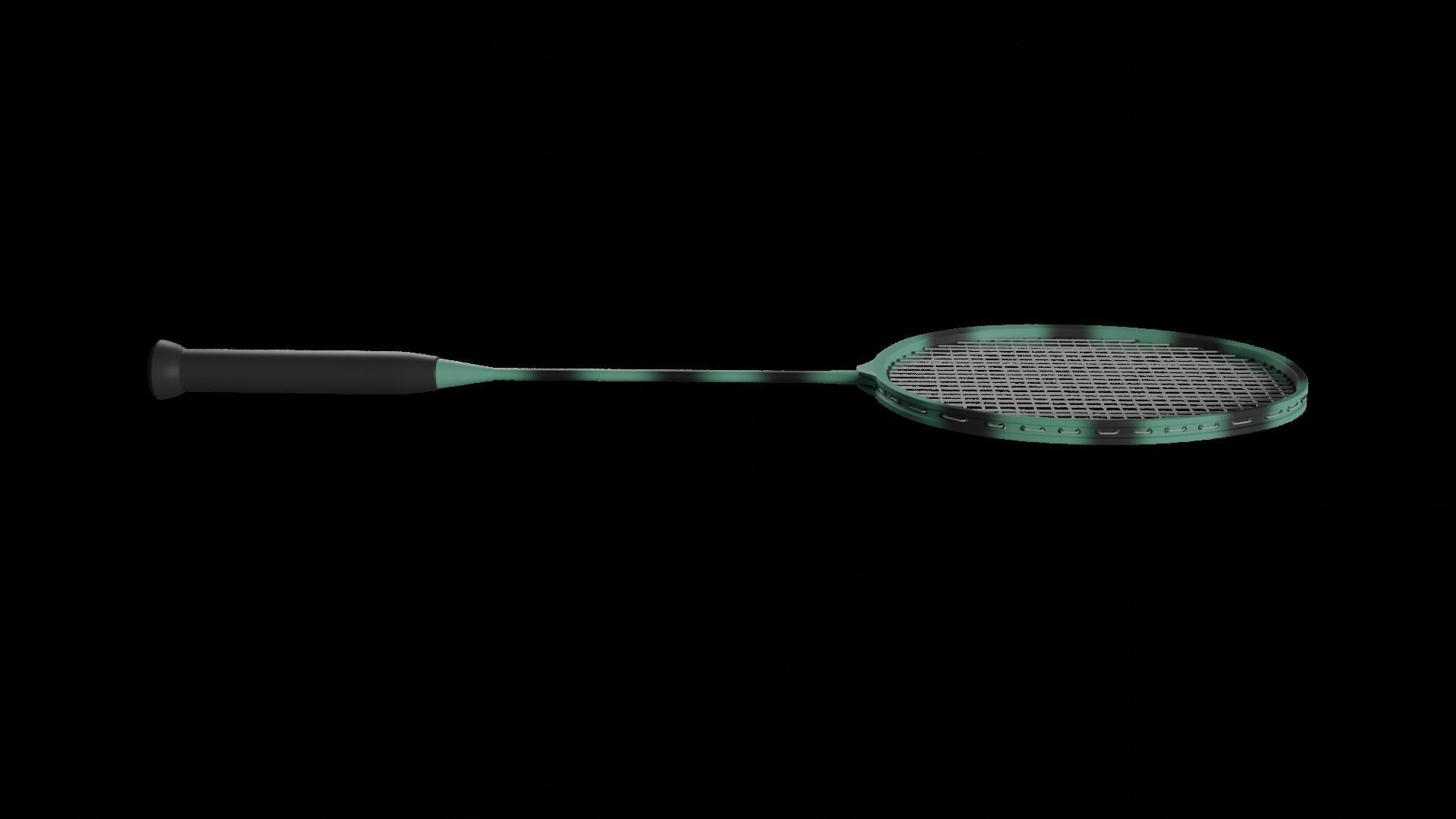 Badminton Racket 3D model_3