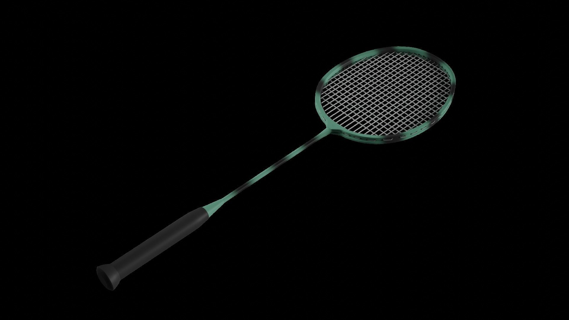 Badminton Racket 3D model_2