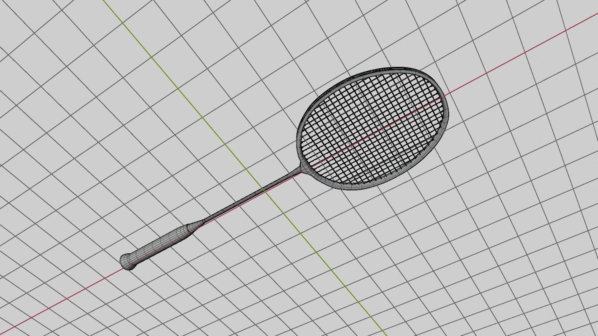 Badminton Racket 3D model_19