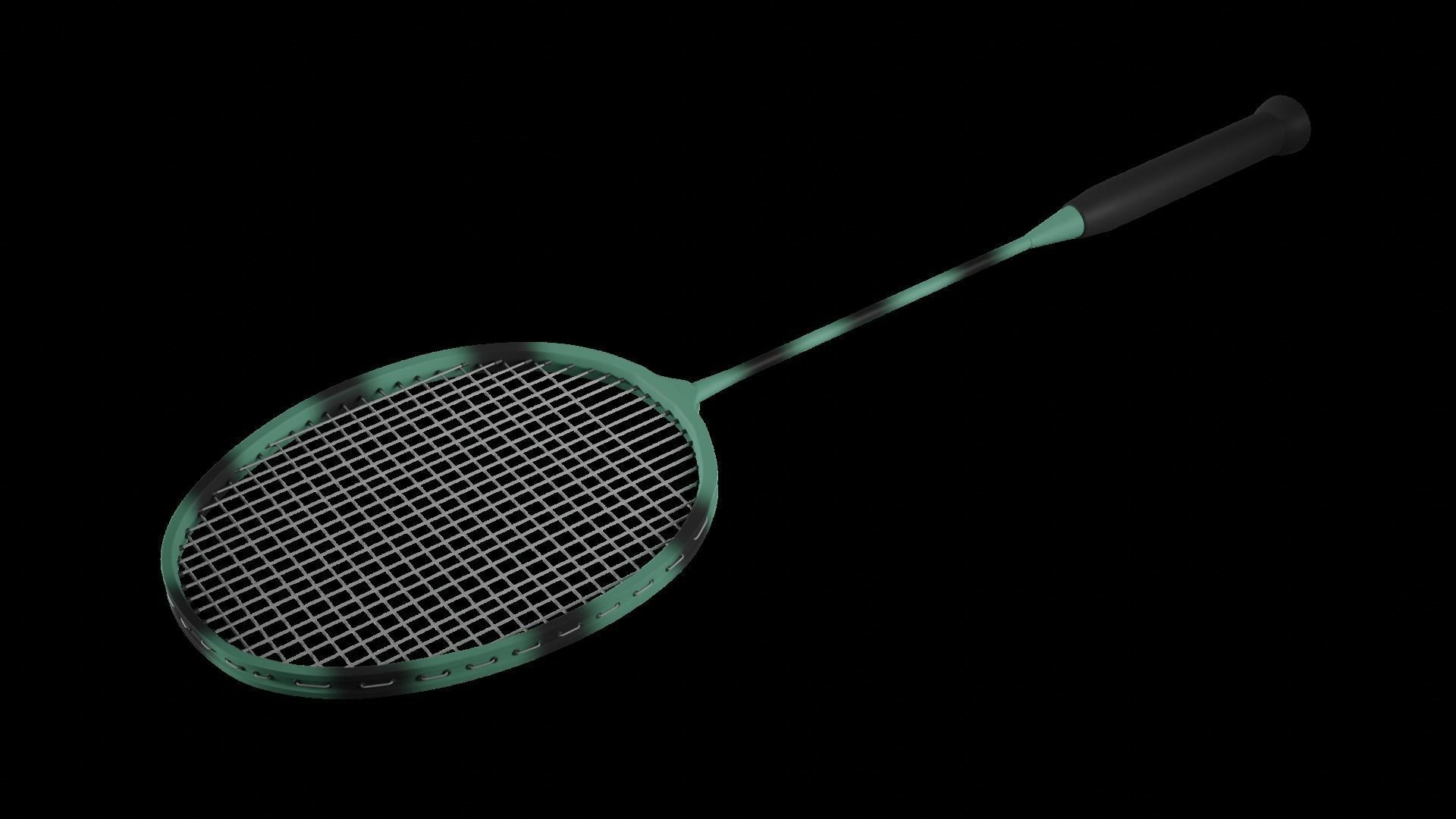Badminton Racket 3D model_6