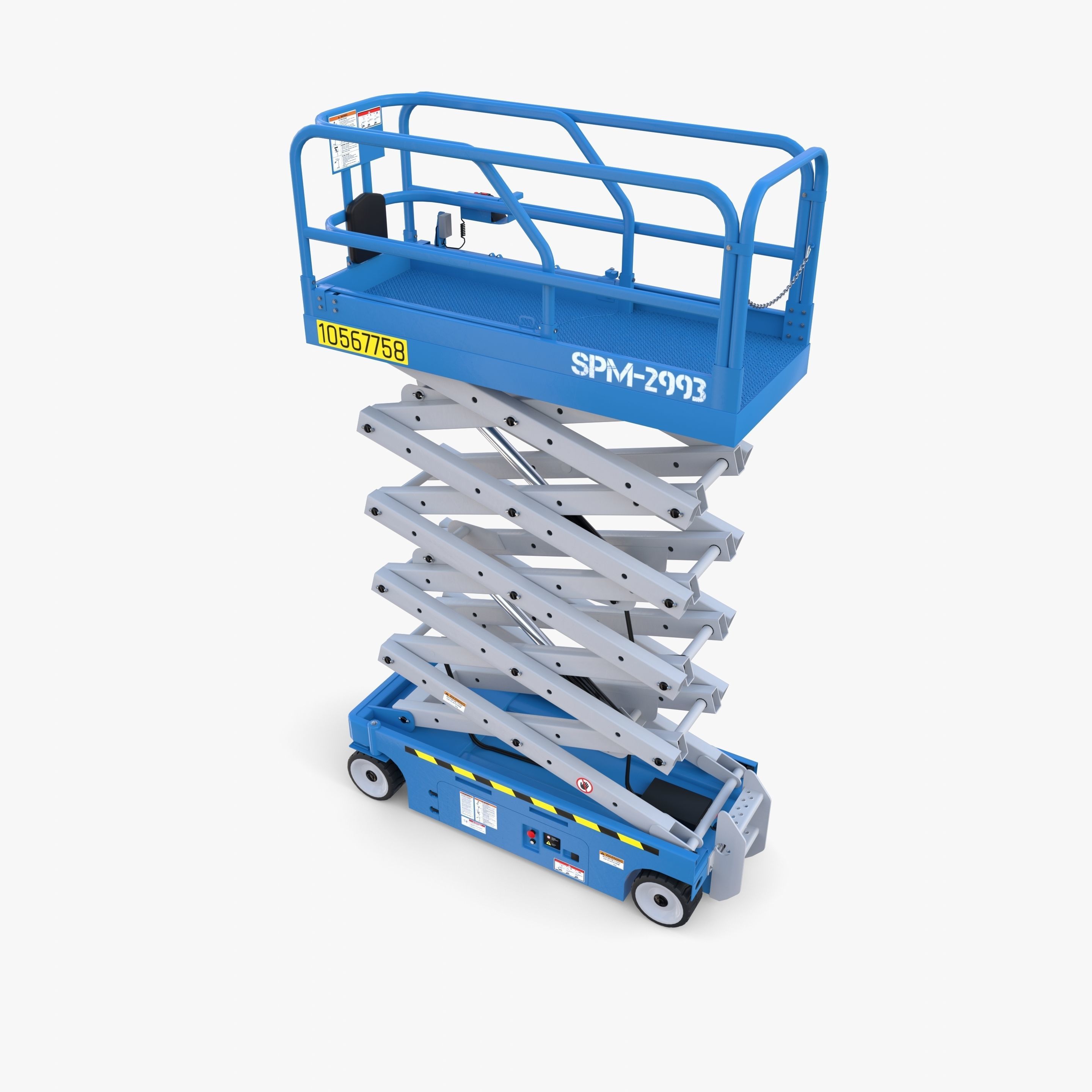 Animated Electric Scissor Lift v1 3D model animated | CGTrader