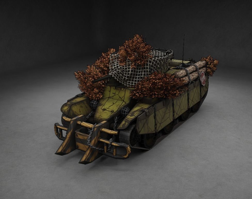 BT-7 Tank Low-poly 3D model_3