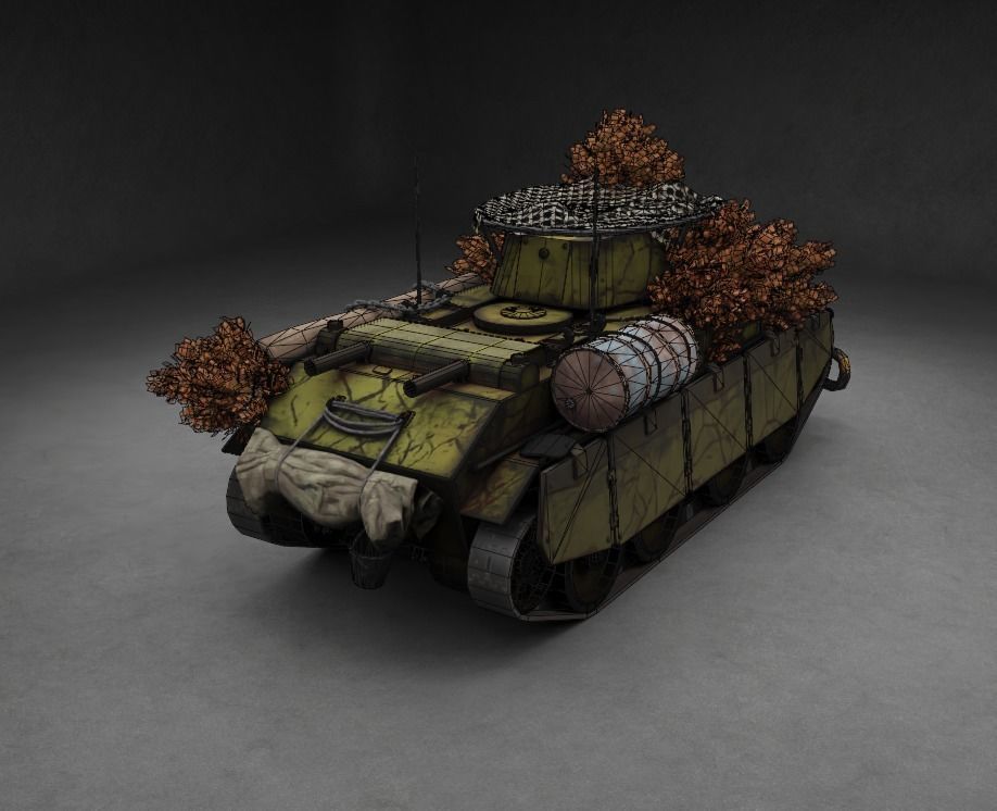 BT-7 Tank Low-poly 3D model_4