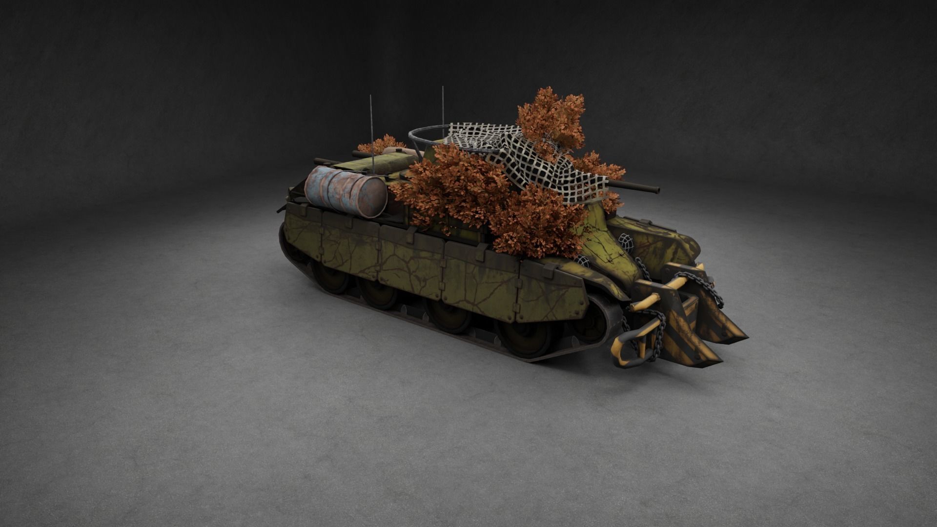 BT-7 Tank Low-poly 3D model_2