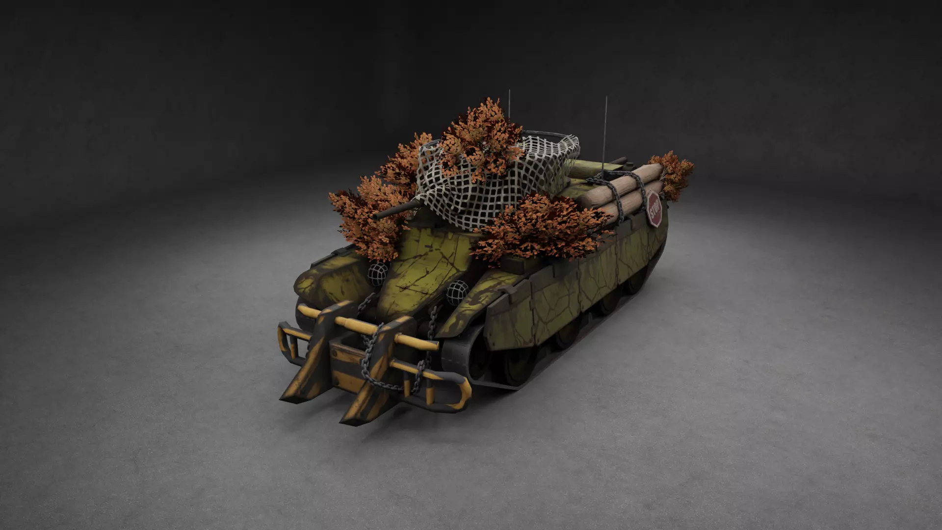 BT-7 Tank Low-poly 3D model_0