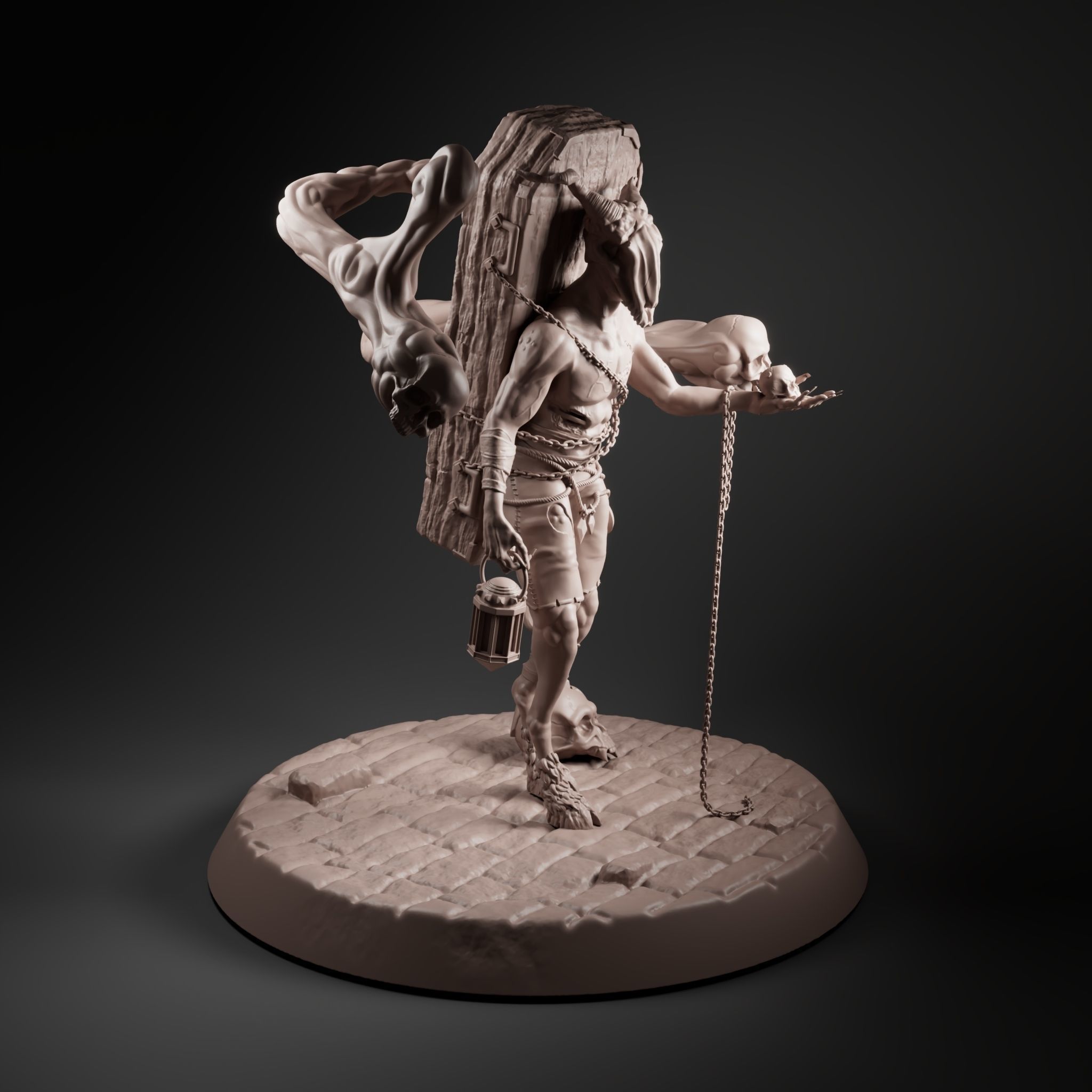 Grave hunter monster figurin 3D print model_8