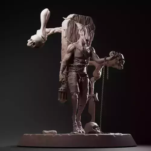 Grave hunter monster figurin