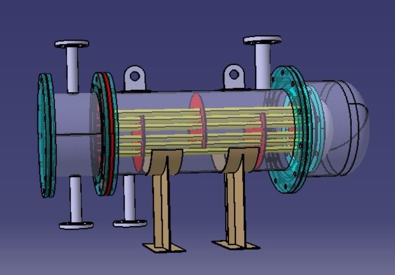 Floating Head Type Heat Exchanger 3D model_2