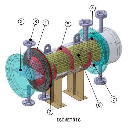 Floating Head Type Heat Exchanger 3D model_4